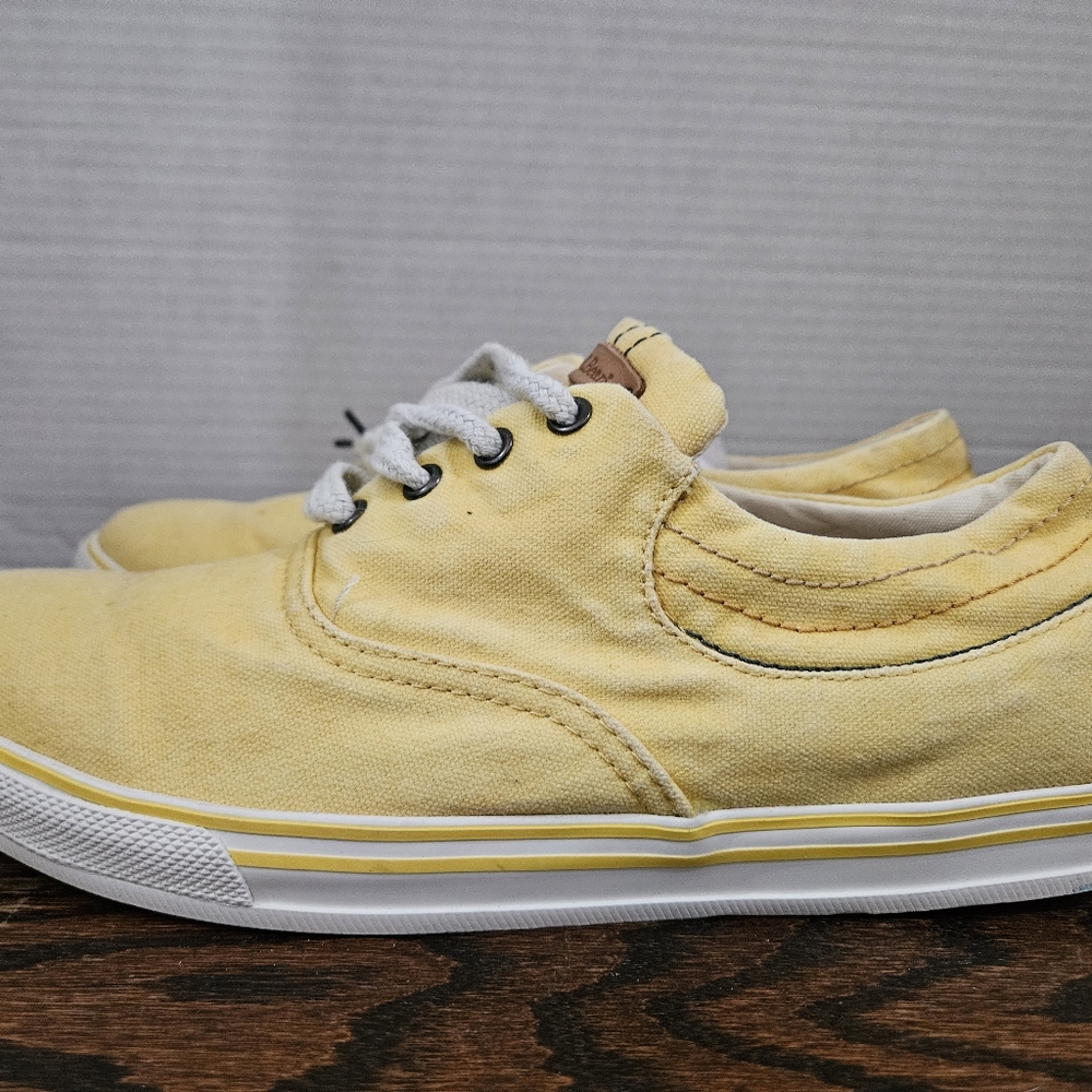 Women’s Casual Canvas Lace-Up Sneakers in Yellow